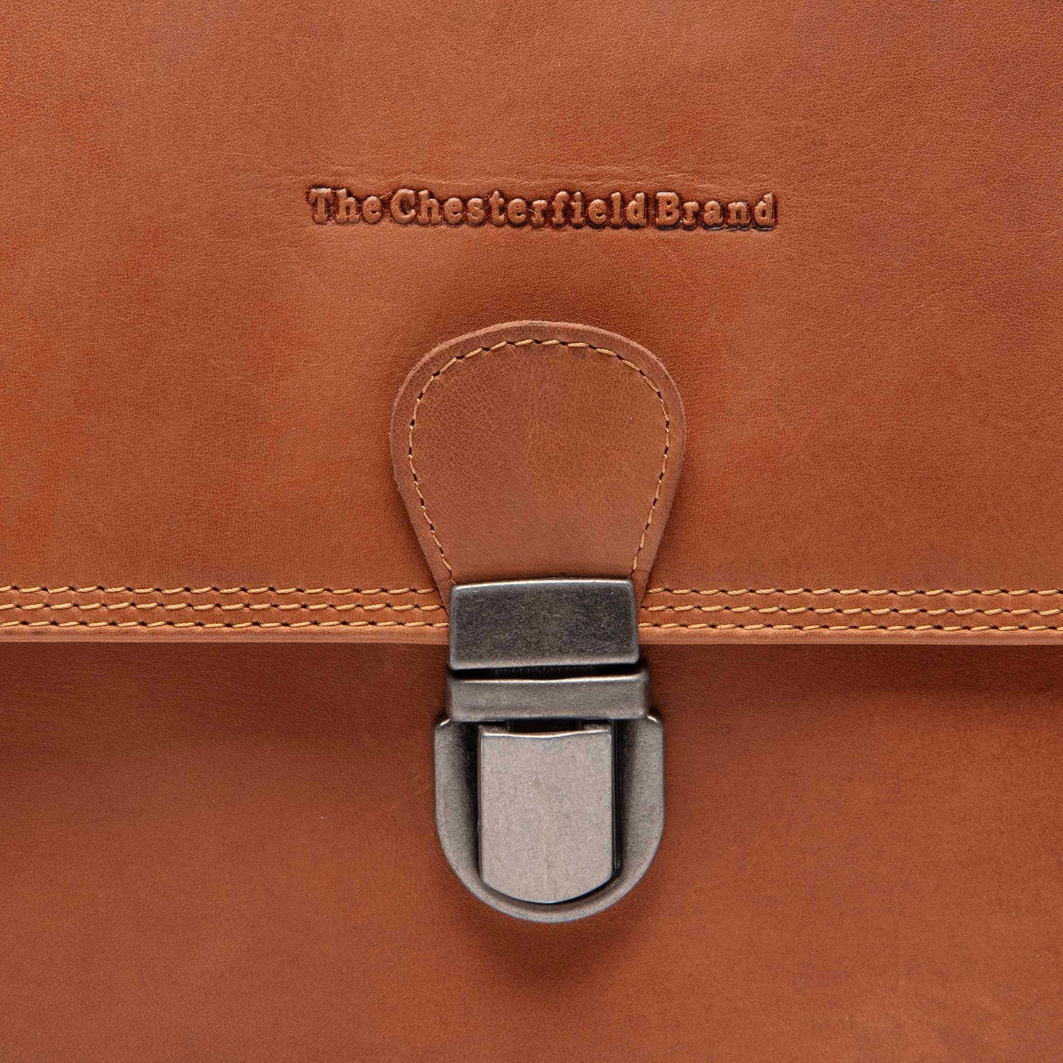 Cognac Leather Crossbody Bag Lunor, detail view 1