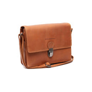 Cognac Leather Crossbody Bag Lunor, front view