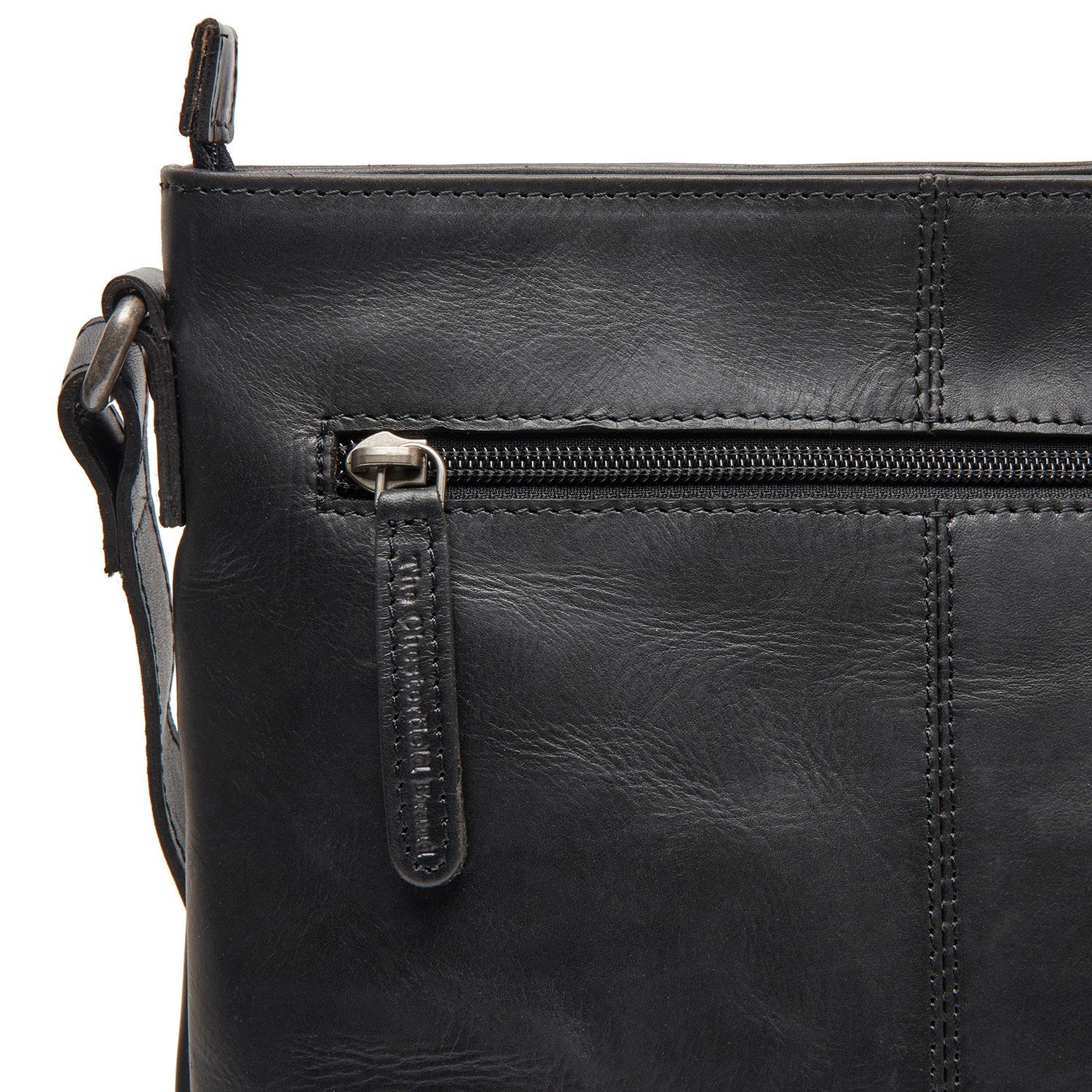 Black Leather Crossbody Bag Lunton, product view 3