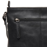 Black Leather Crossbody Bag Lunton, product view 3