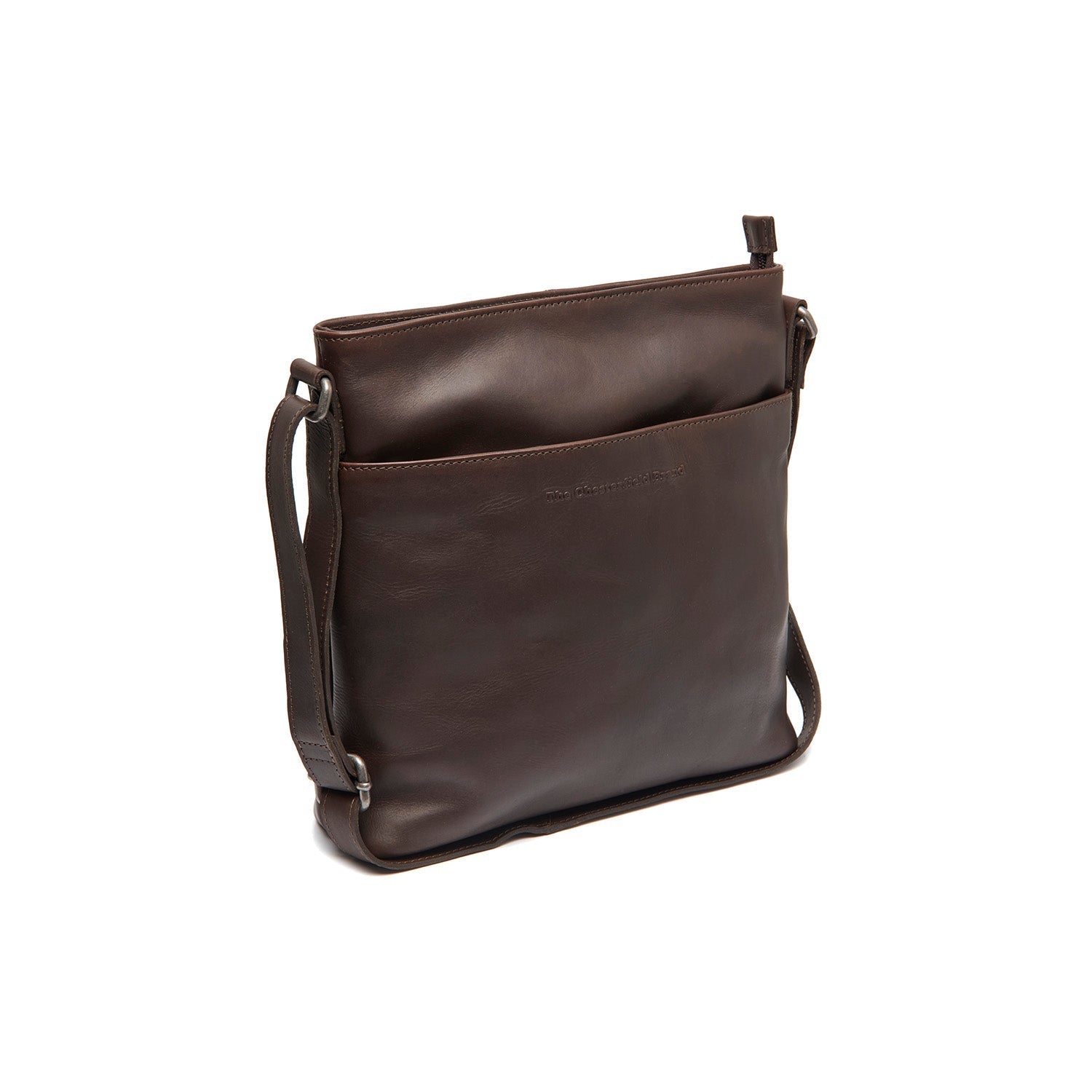 Brown Leather Crossbody Bag Lunton, front view