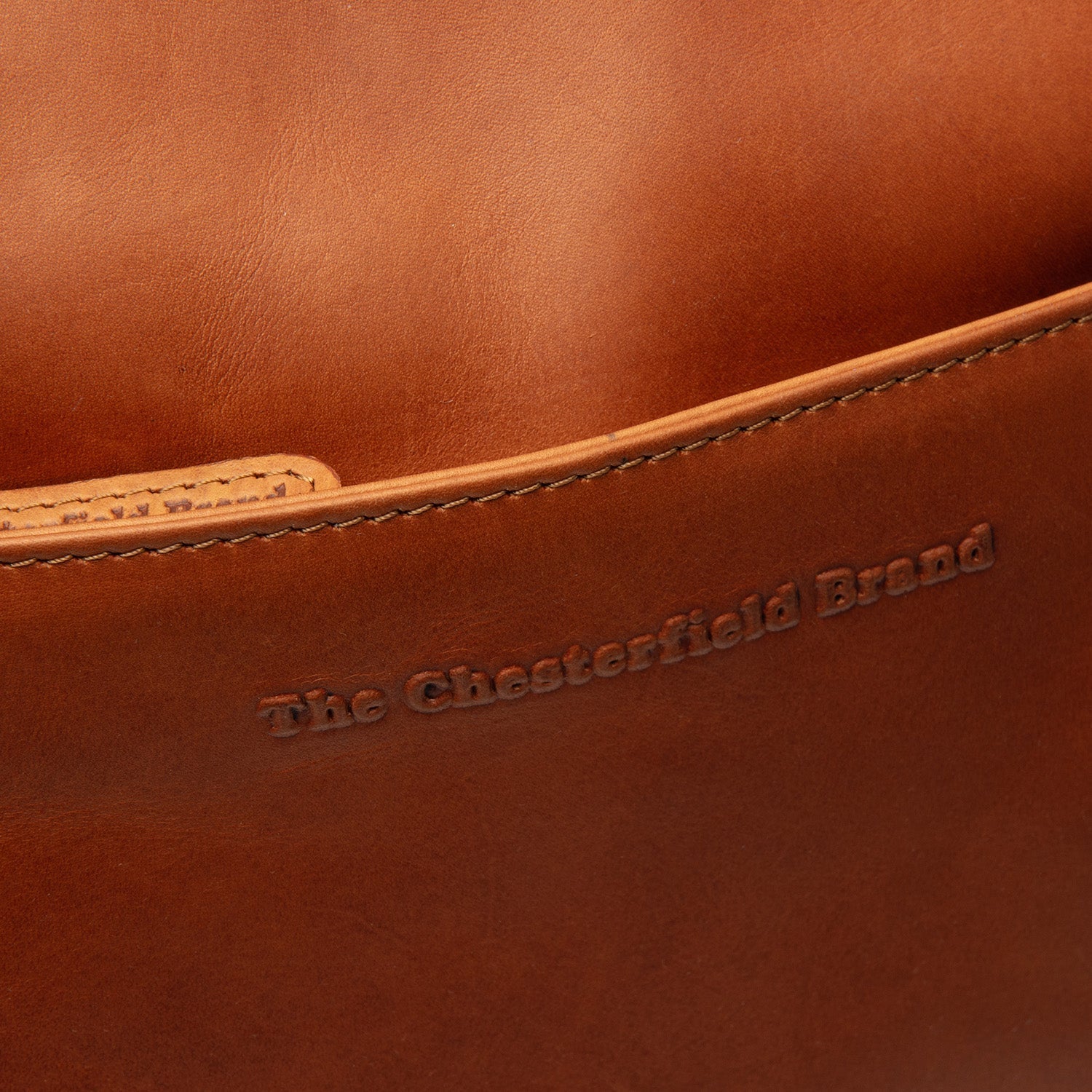 Cognac Leather Crossbody Bag Lunton, product view 2