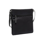 Black Leather Crossbody Bag Malmo, detail view 4