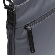 Light Grey Leather Crossbody Bag Malmo, detail view 3