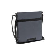 Light Grey Leather Crossbody Bag Malmo, front view
