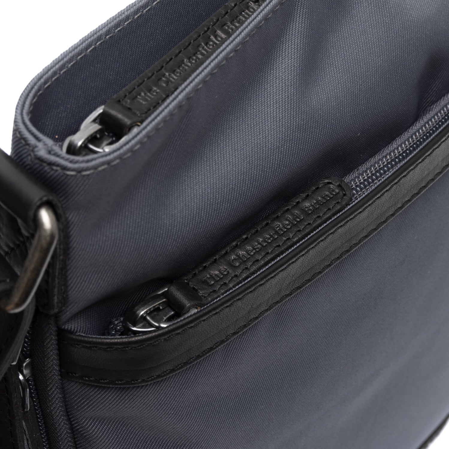Light Grey Leather Crossbody Bag Malmo, product view 2
