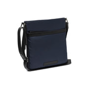 Navy Leather Crossbody Bag Malmo, front view