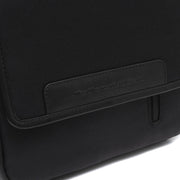 Black Leather Crossbody Bag Mikeli, detail view 3