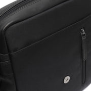 Black Leather Crossbody Bag Mikeli, detail view 4