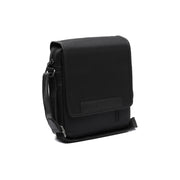 Black Leather Crossbody Bag Mikeli, front view