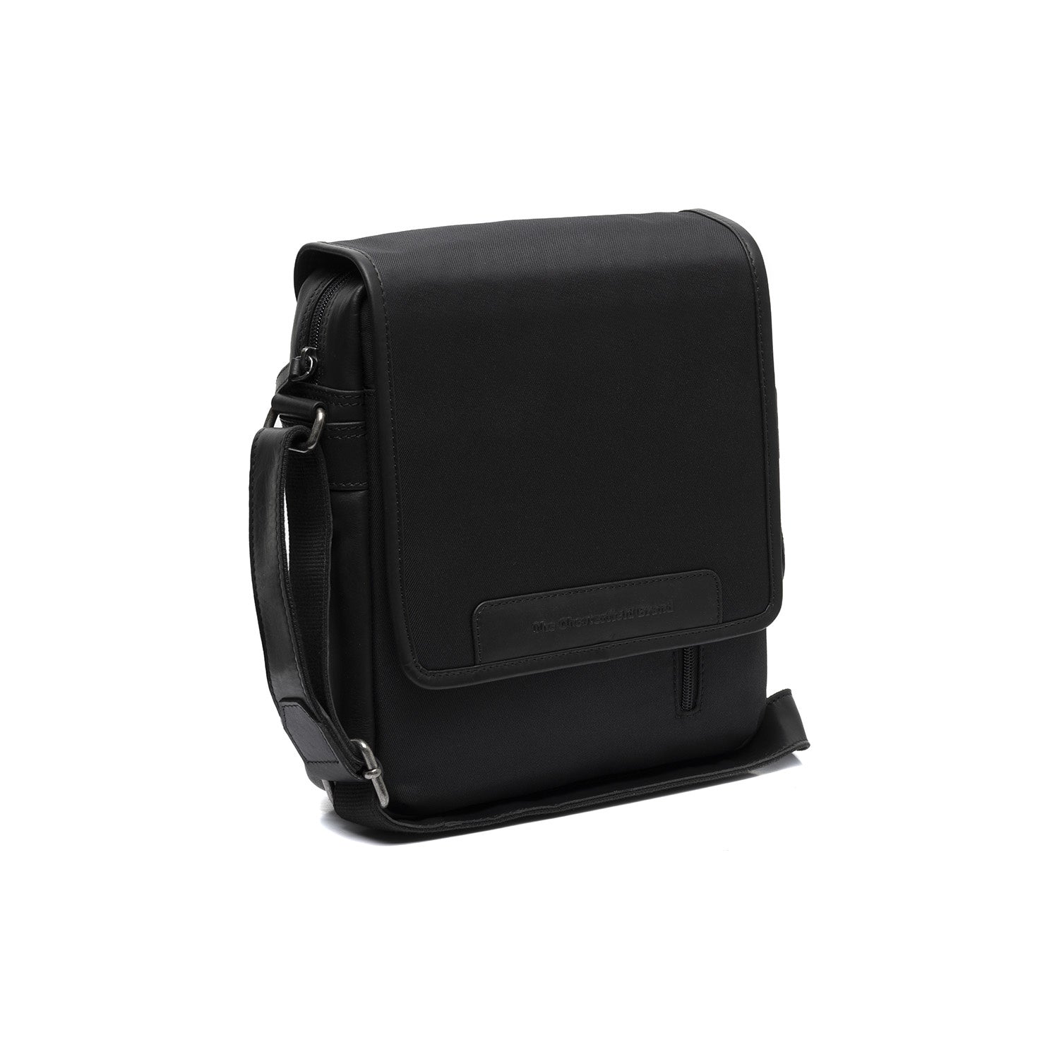 Black Leather Crossbody Bag Mikeli, front view