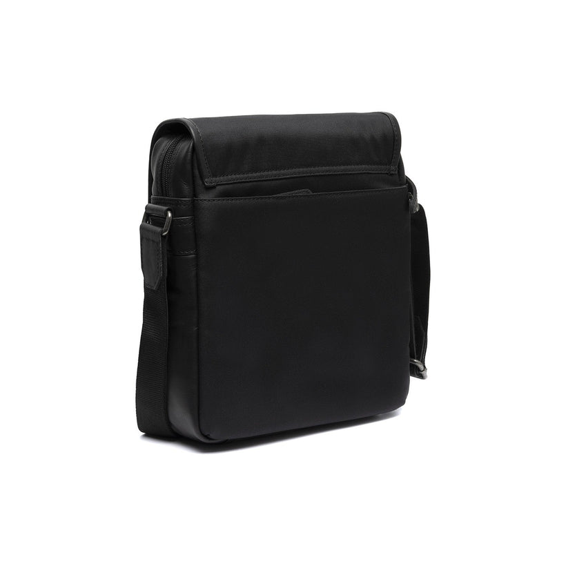 Black Leather Crossbody Bag Mikeli, front view