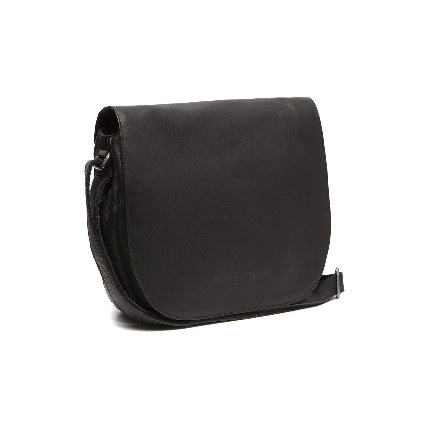 Black Leather Crossbody Bag Millie, front view
