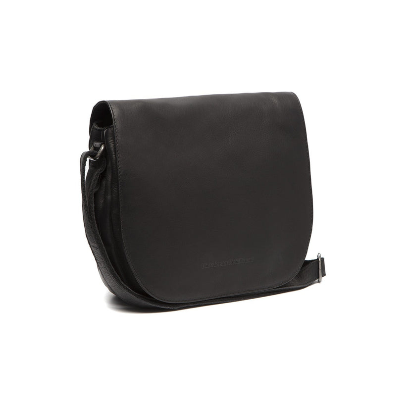 Black Leather Crossbody Bag Millie, front view