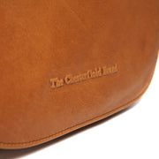 Cognac Leather Crossbody Bag Millie, detail view 1