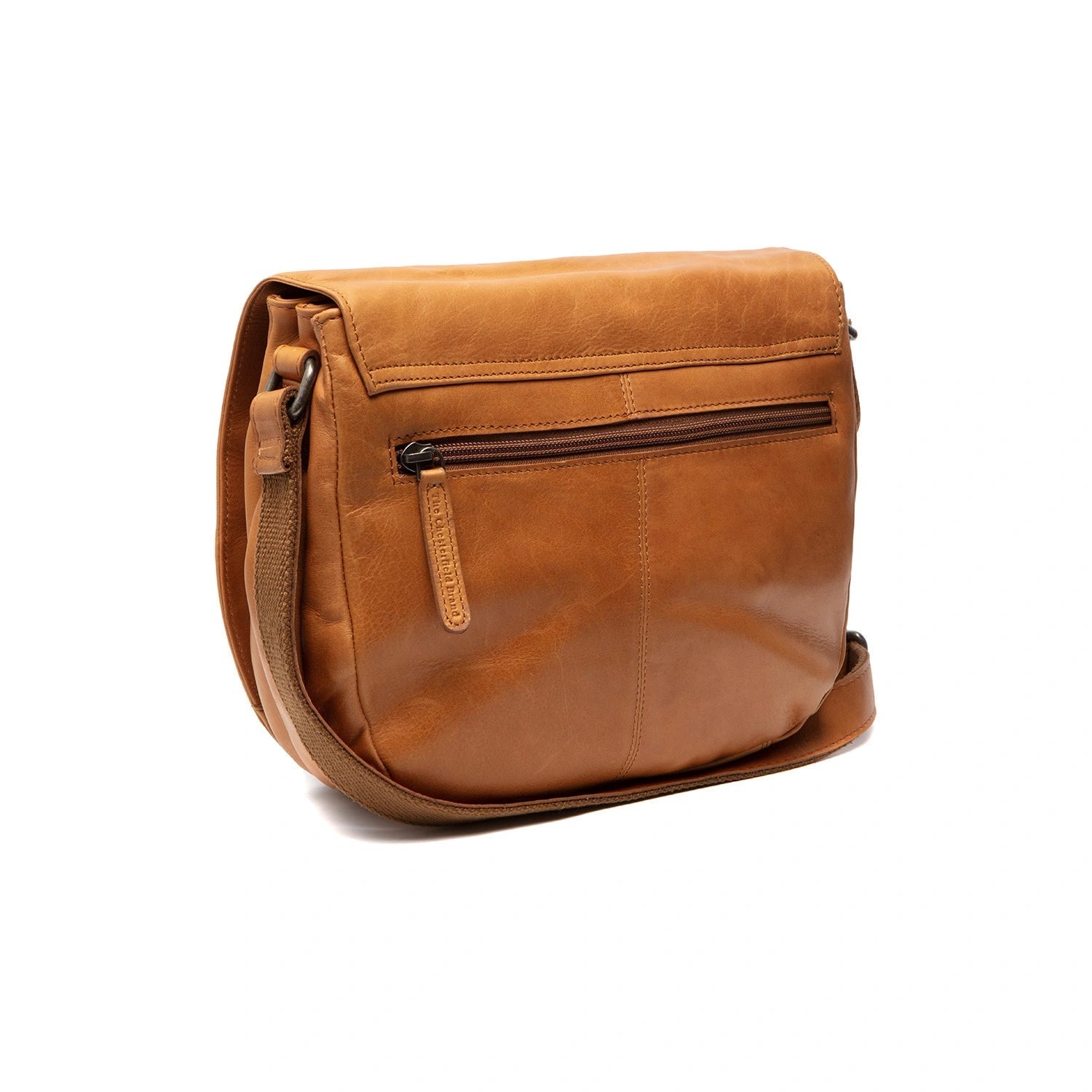 Cognac Leather Crossbody Bag Millie, detail view 3