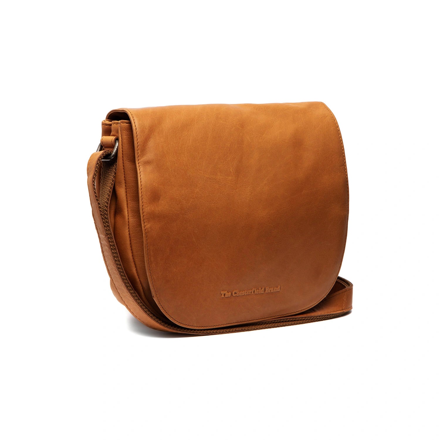 Cognac Leather Crossbody Bag Millie, front view