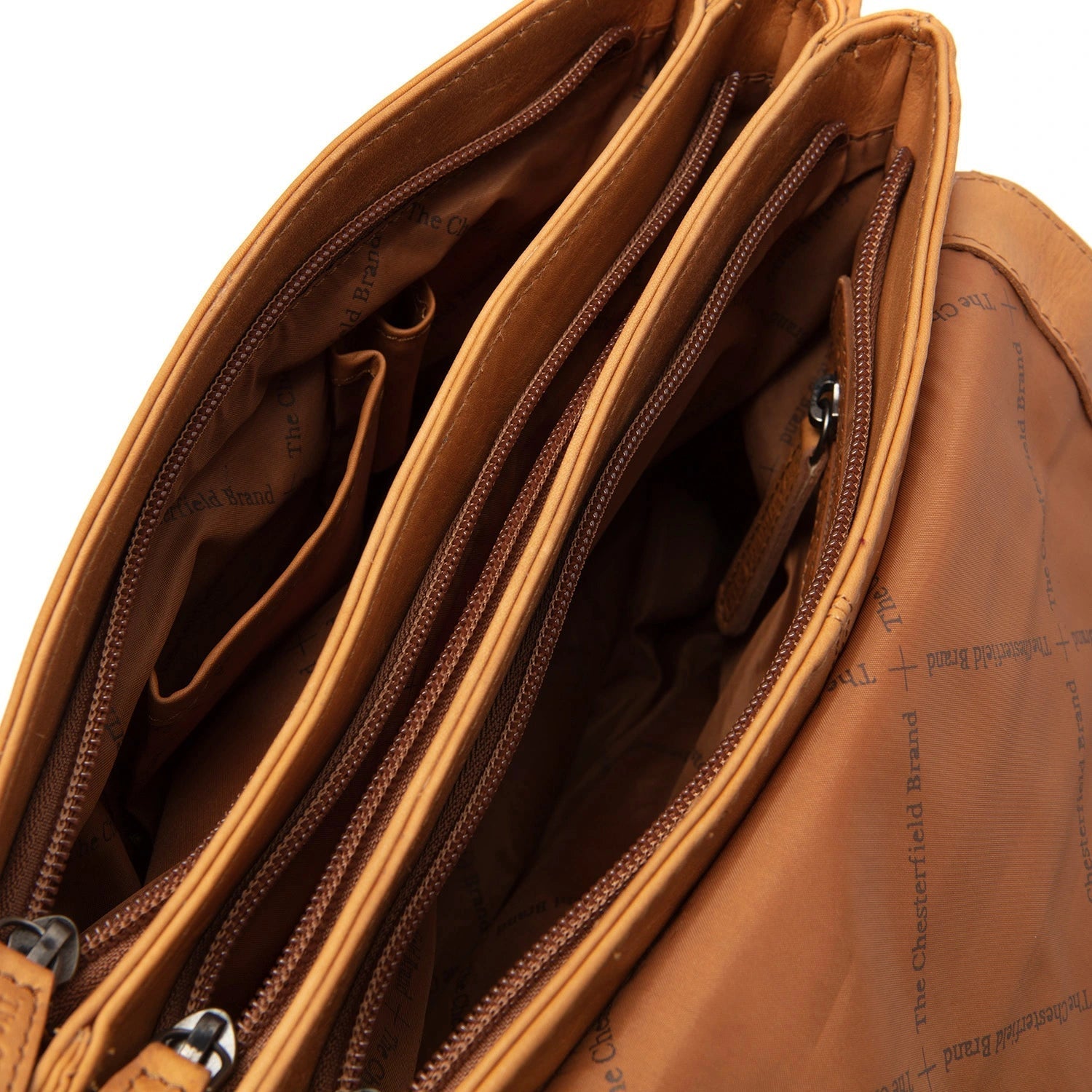 Cognac Leather Crossbody Bag Millie, product view 2