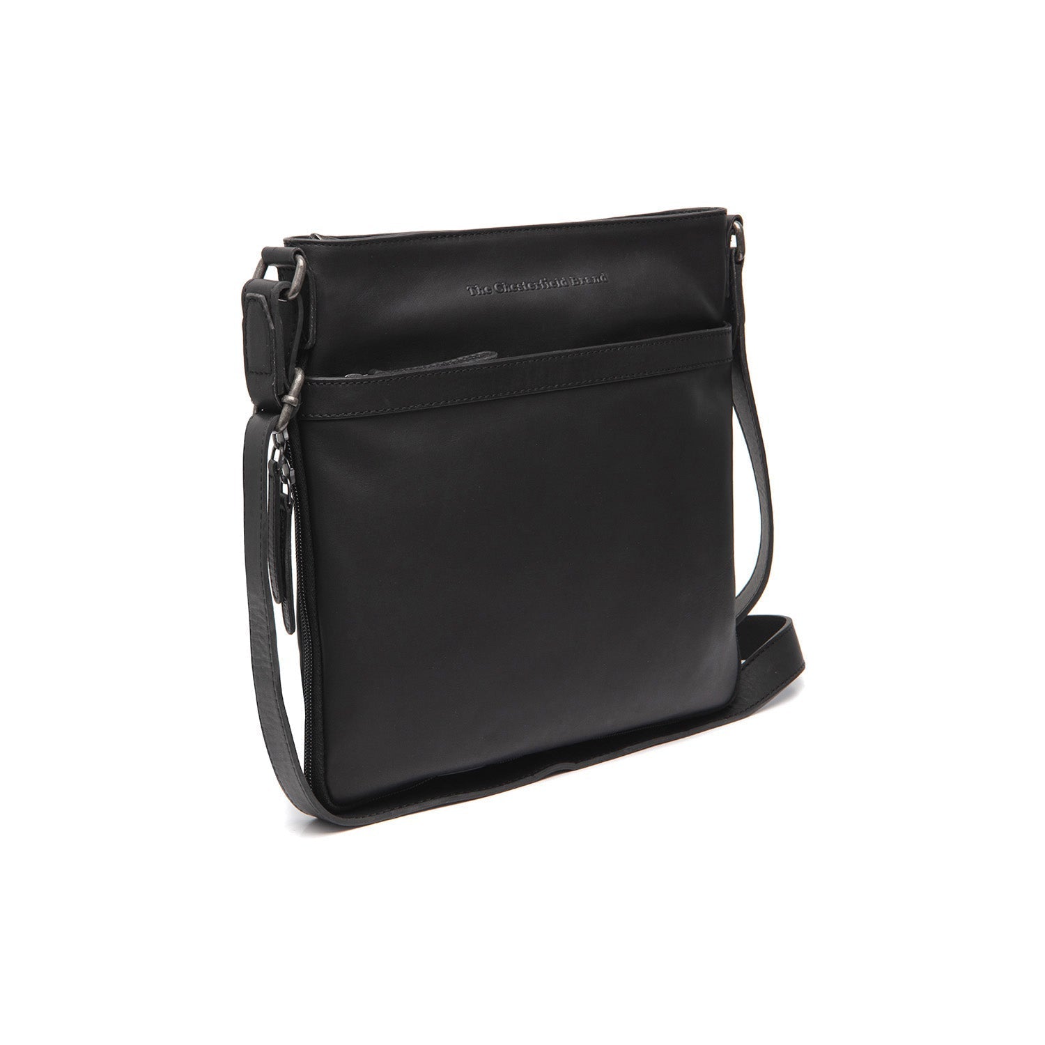 Black Leather Crossbody Bag Mirea, front view
