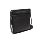 Black Leather Crossbody Bag Mirea, front view