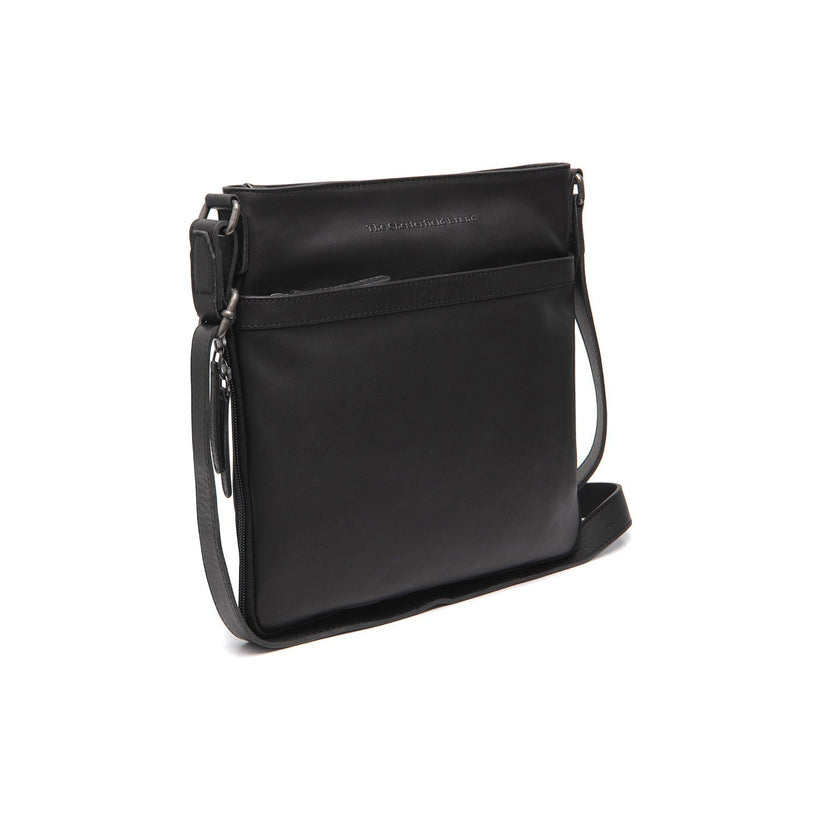Black Leather Crossbody Bag Mirea, front view