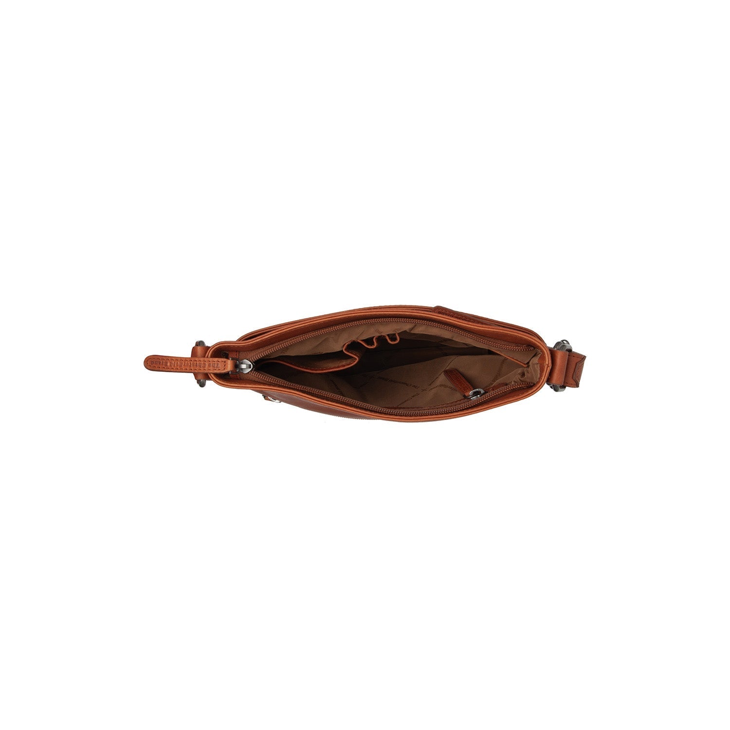 Cognac Leather Crossbody Bag Mirea, detail view 1