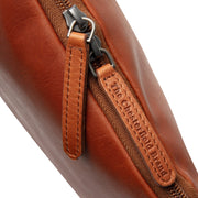 Cognac Leather Crossbody Bag Mirea, detail view 3