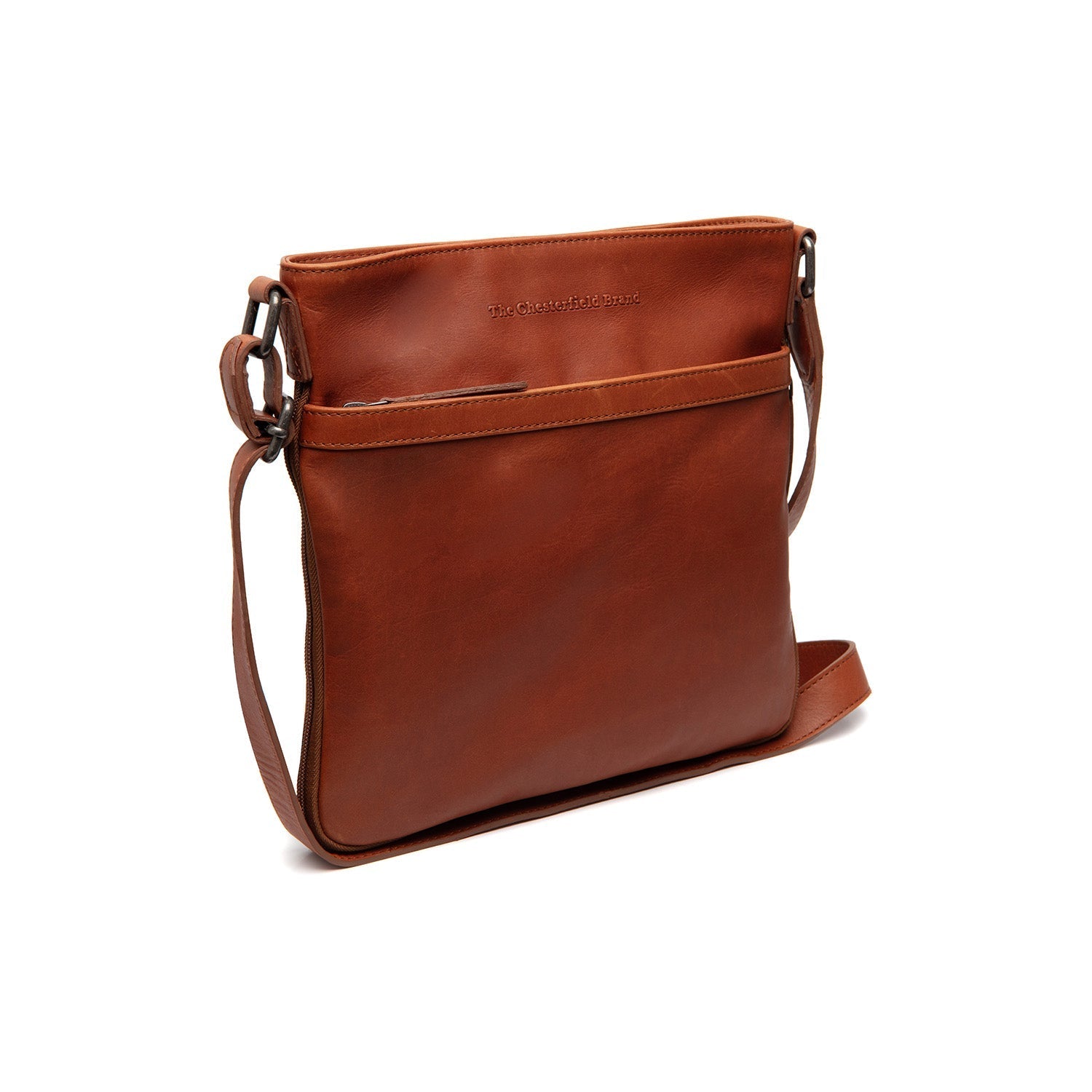 Cognac Leather Crossbody Bag Mirea, front view