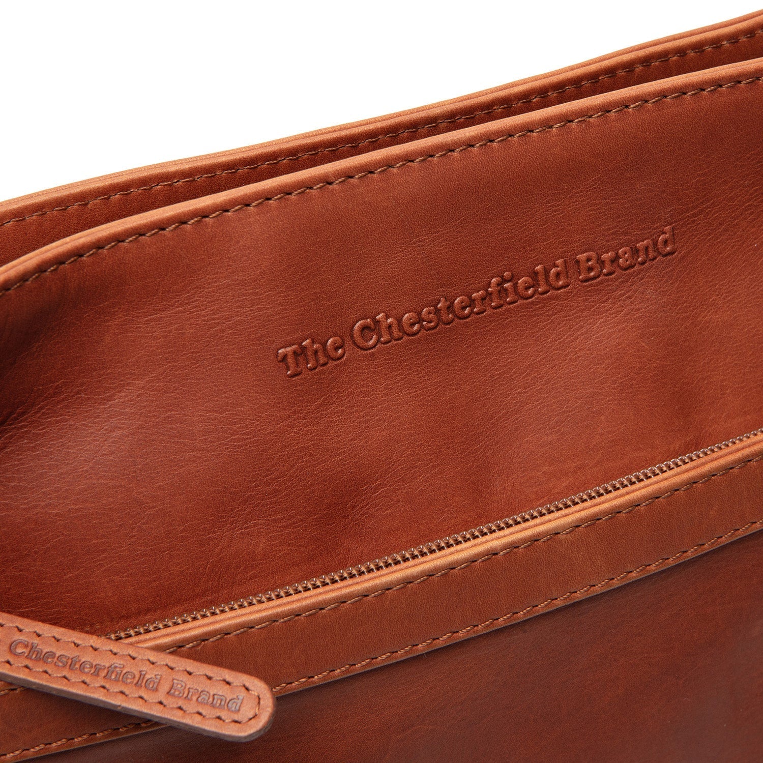 Cognac Leather Crossbody Bag Mirea, product view 2