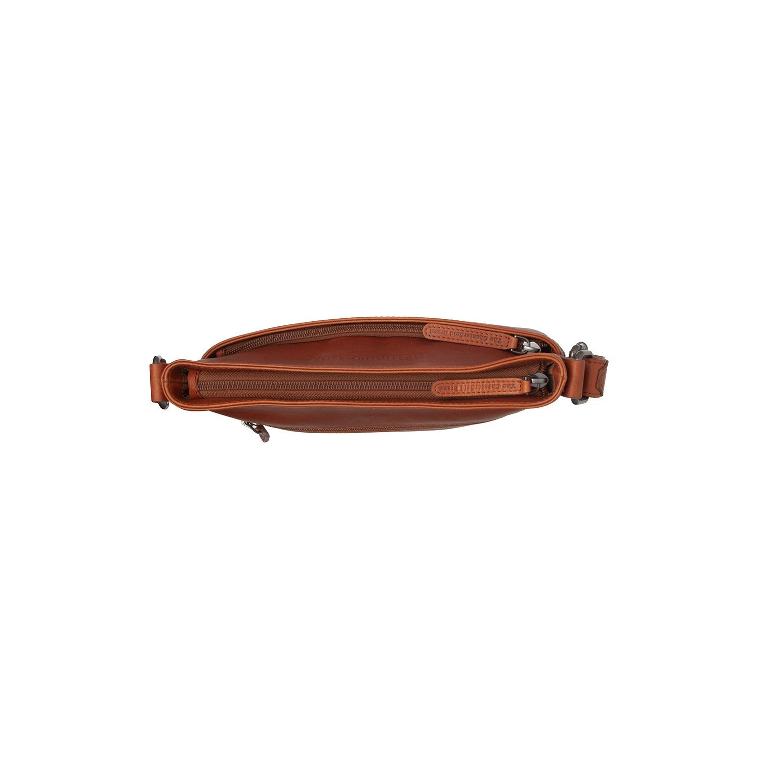 Cognac Leather Crossbody Bag Mirea, product view 3