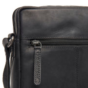 Black Leather Crossbody Bag Montira, detail view 1