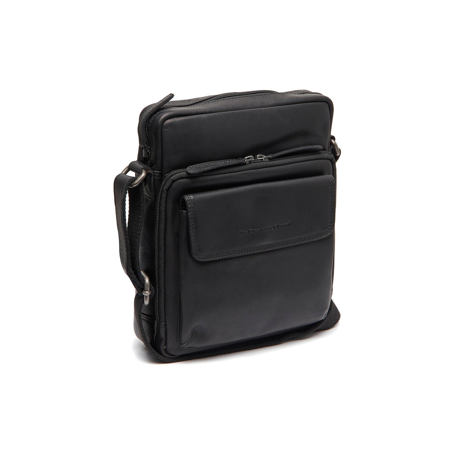 Black Leather Crossbody Bag Montira, front view