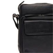 Black Leather Crossbody Bag Montira, product view 3