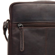Brown Leather Crossbody Bag Montira, detail view 1