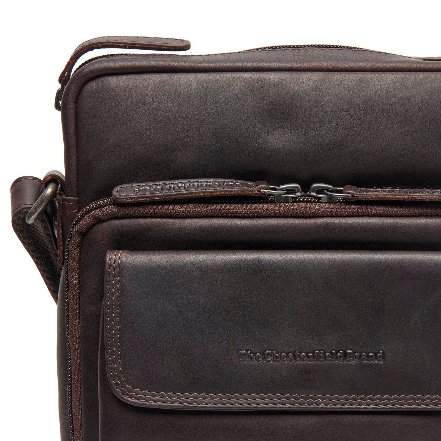 Brown Leather Crossbody Bag Montira, product view 3