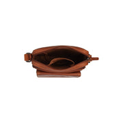 Cognac Leather Crossbody Bag Montira, detail view 1