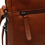 Cognac Leather Crossbody Bag Montira, detail view 4