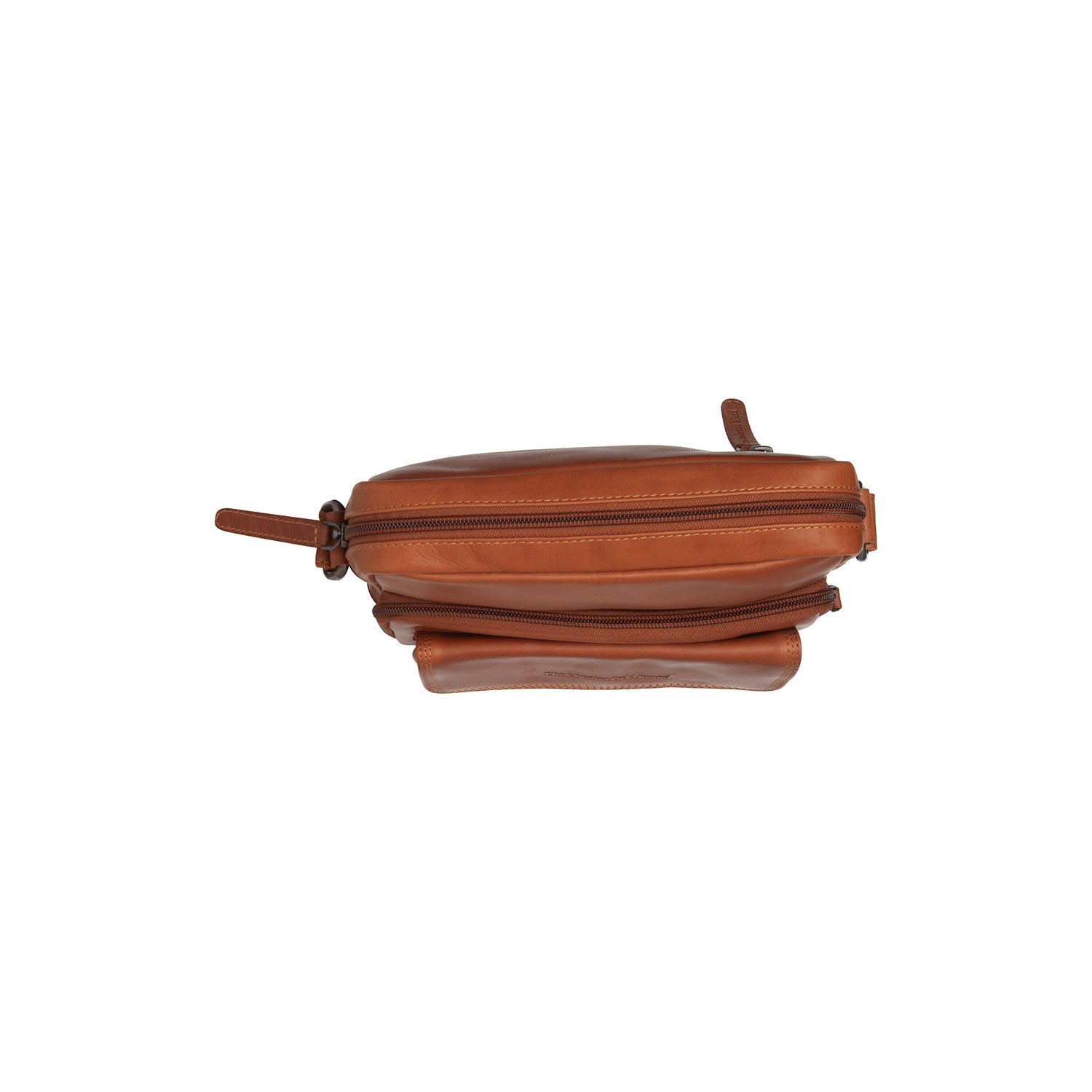 Cognac Leather Crossbody Bag Montira, product view 3