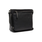 Black Leather Crossbody Bag Mumbai, front view
