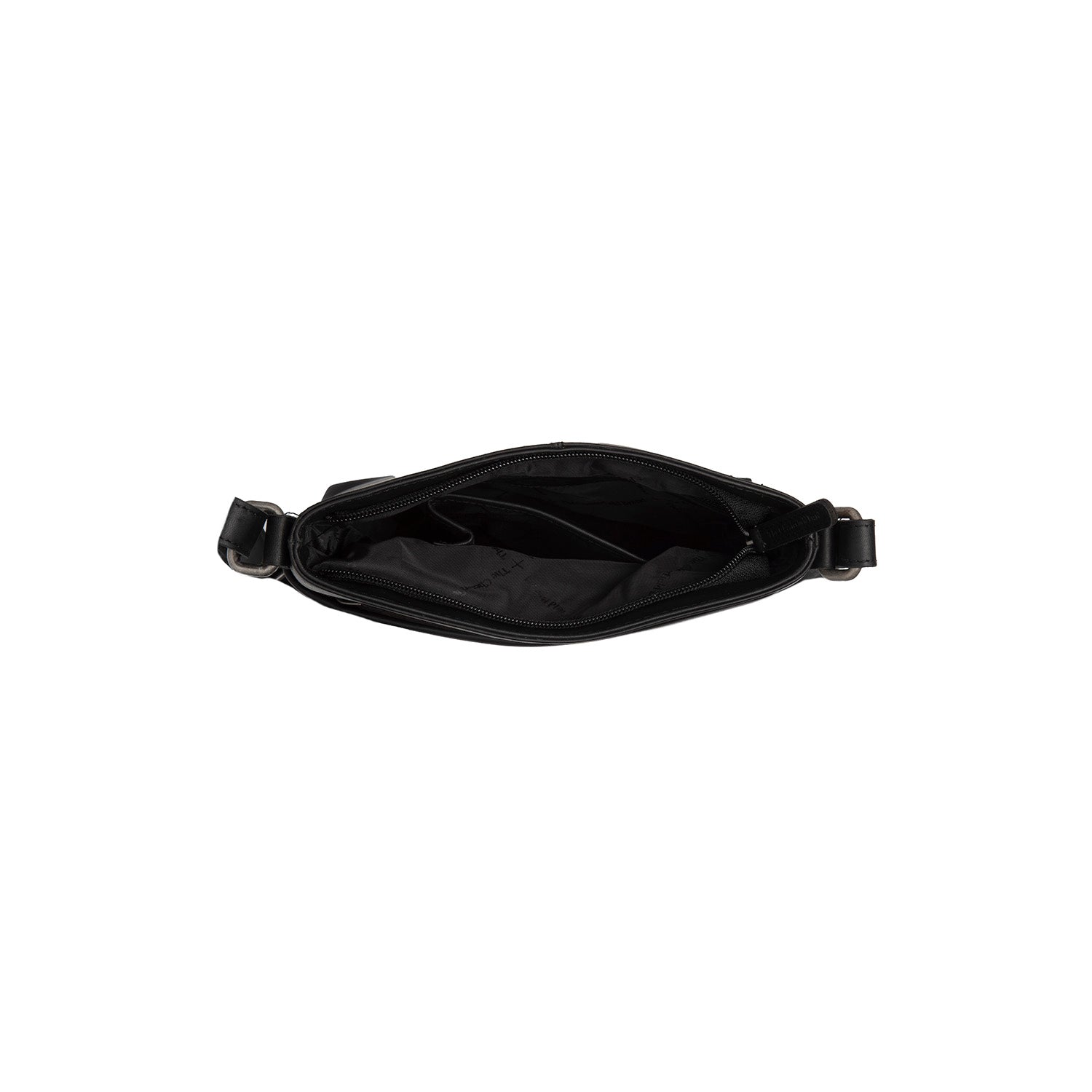 Black Leather Crossbody Bag Navene, detail view 1