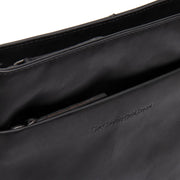 Black Leather Crossbody Bag Navene, product view 2