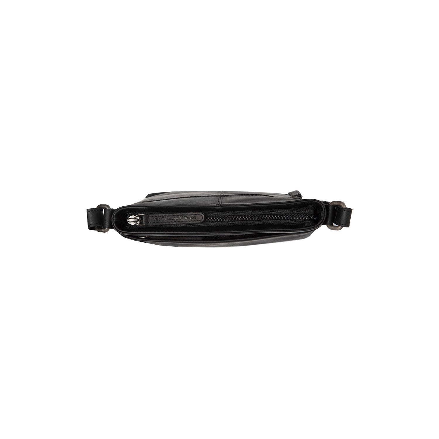 Black Leather Crossbody Bag Navene, product view 3