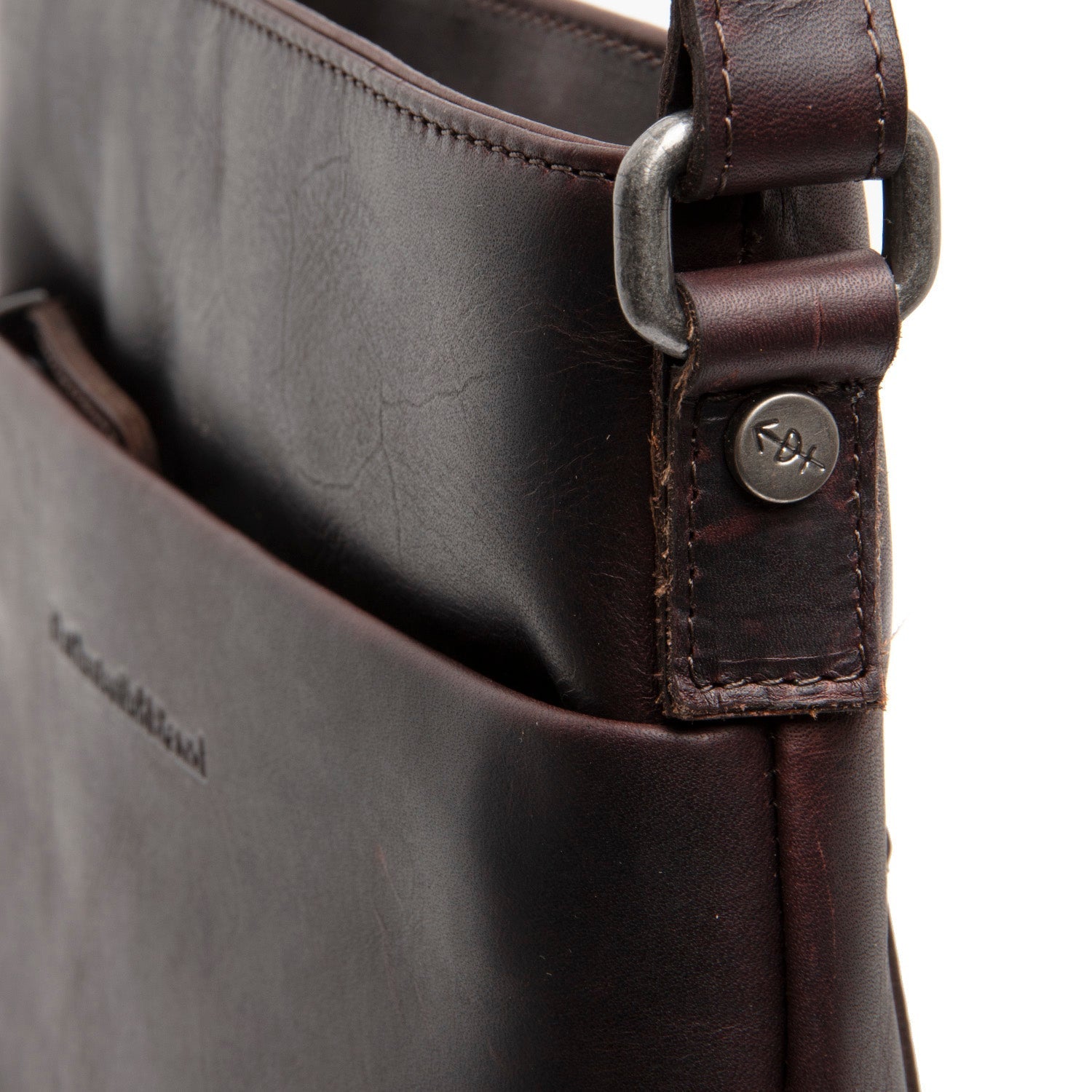 Brown Leather Crossbody Bag Navene, detail view 3