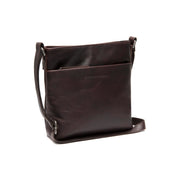 Brown Leather Crossbody Bag Navene, front view