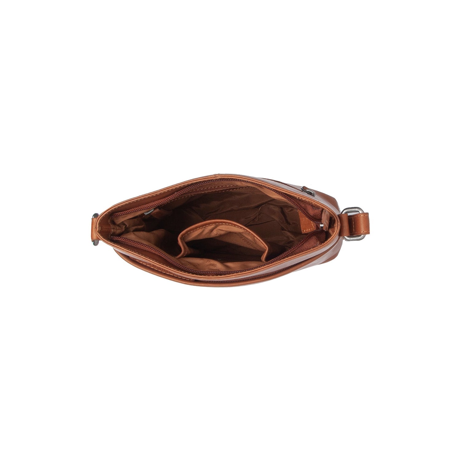 Cognac Leather Crossbody Bag Navene, detail view 1