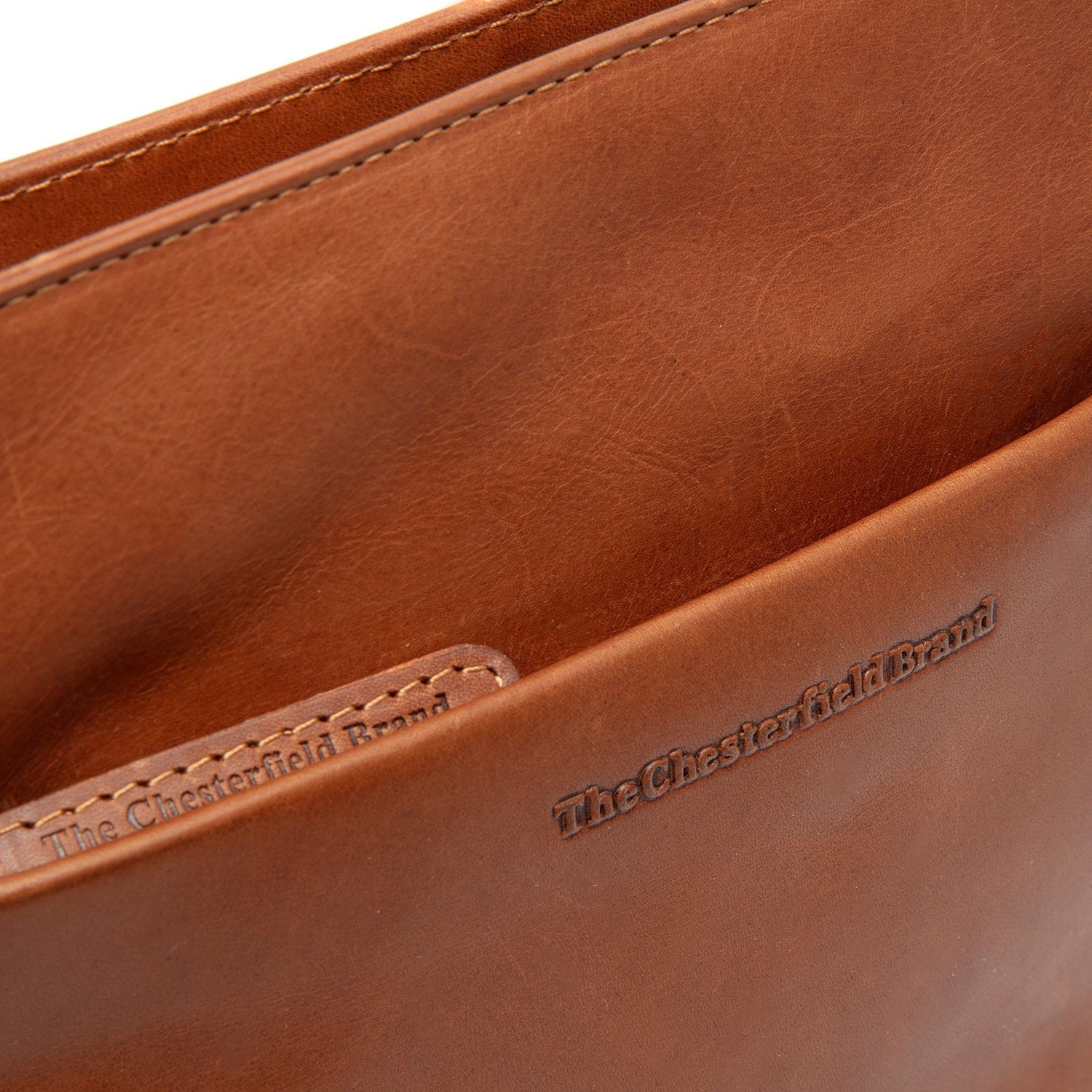 Cognac Leather Crossbody Bag Navene, product view 2