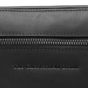 Black Leather Crossbody Bag Nebraska, detail view 3