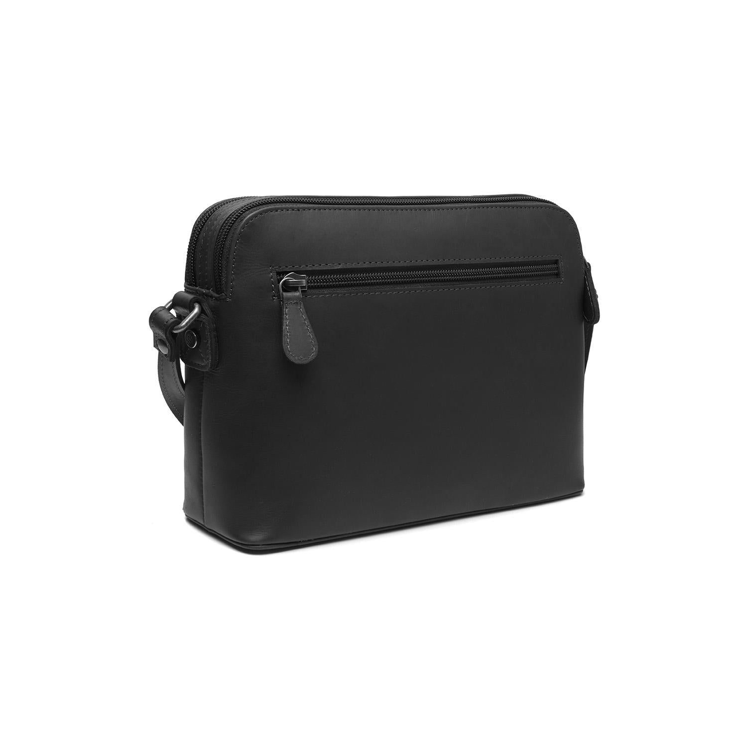 Black Leather Crossbody Bag Nebraska, detail view 4