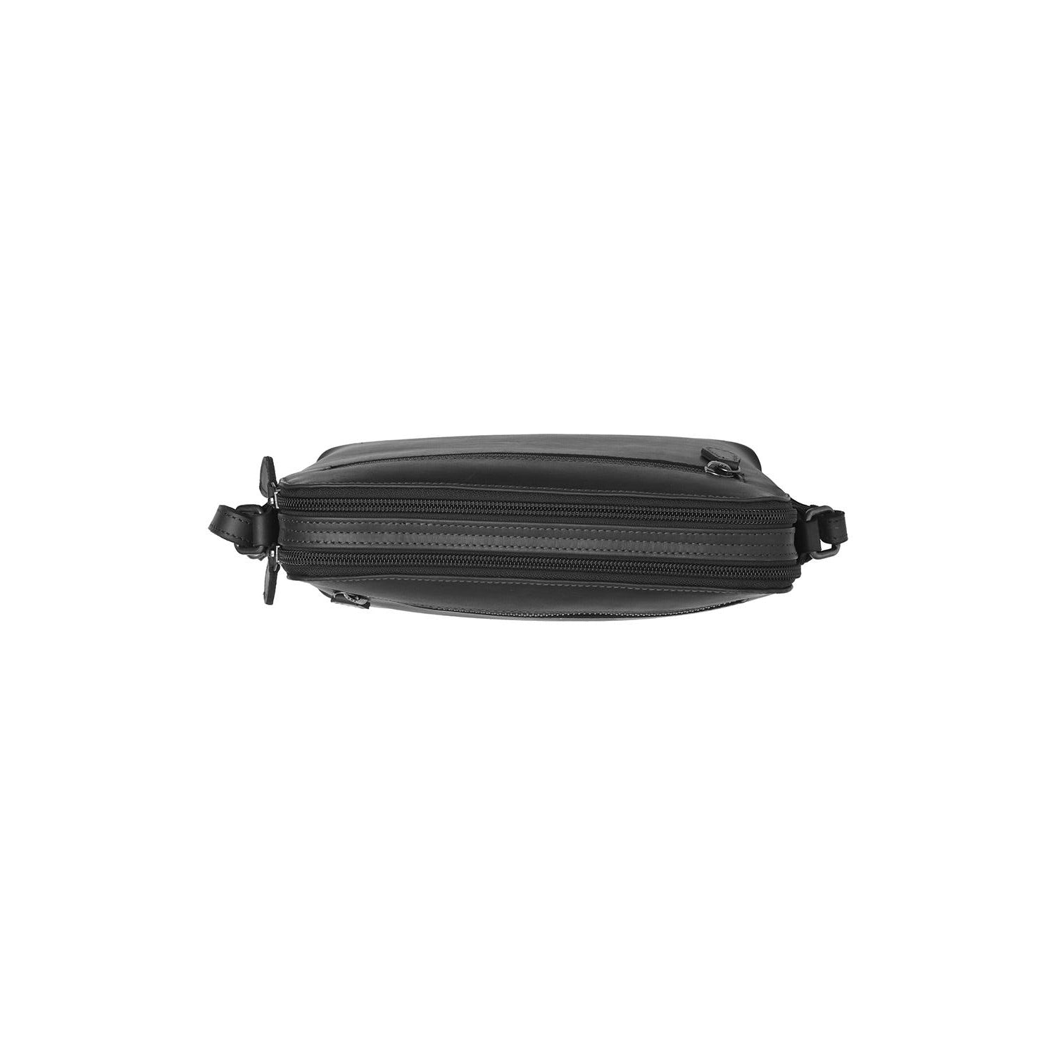 Black Leather Crossbody Bag Nebraska, product view 3