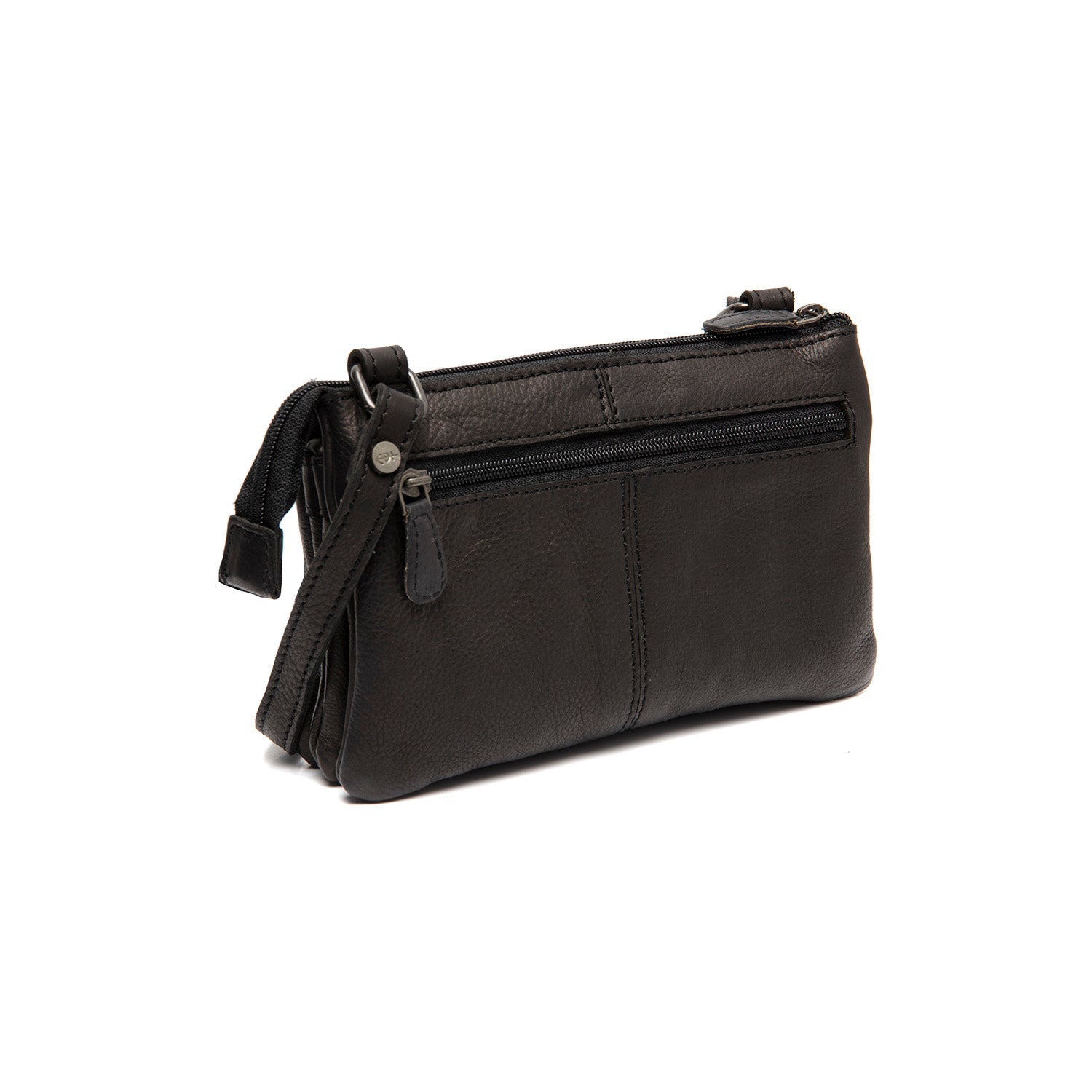 Black Leather Crossbody Bag Osaka, detail view 4